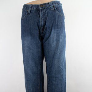 Flypaper Relaxed Fit 31 X 31 Men's Denim Jeans Dark Wash Zip Fly